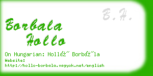 borbala hollo business card